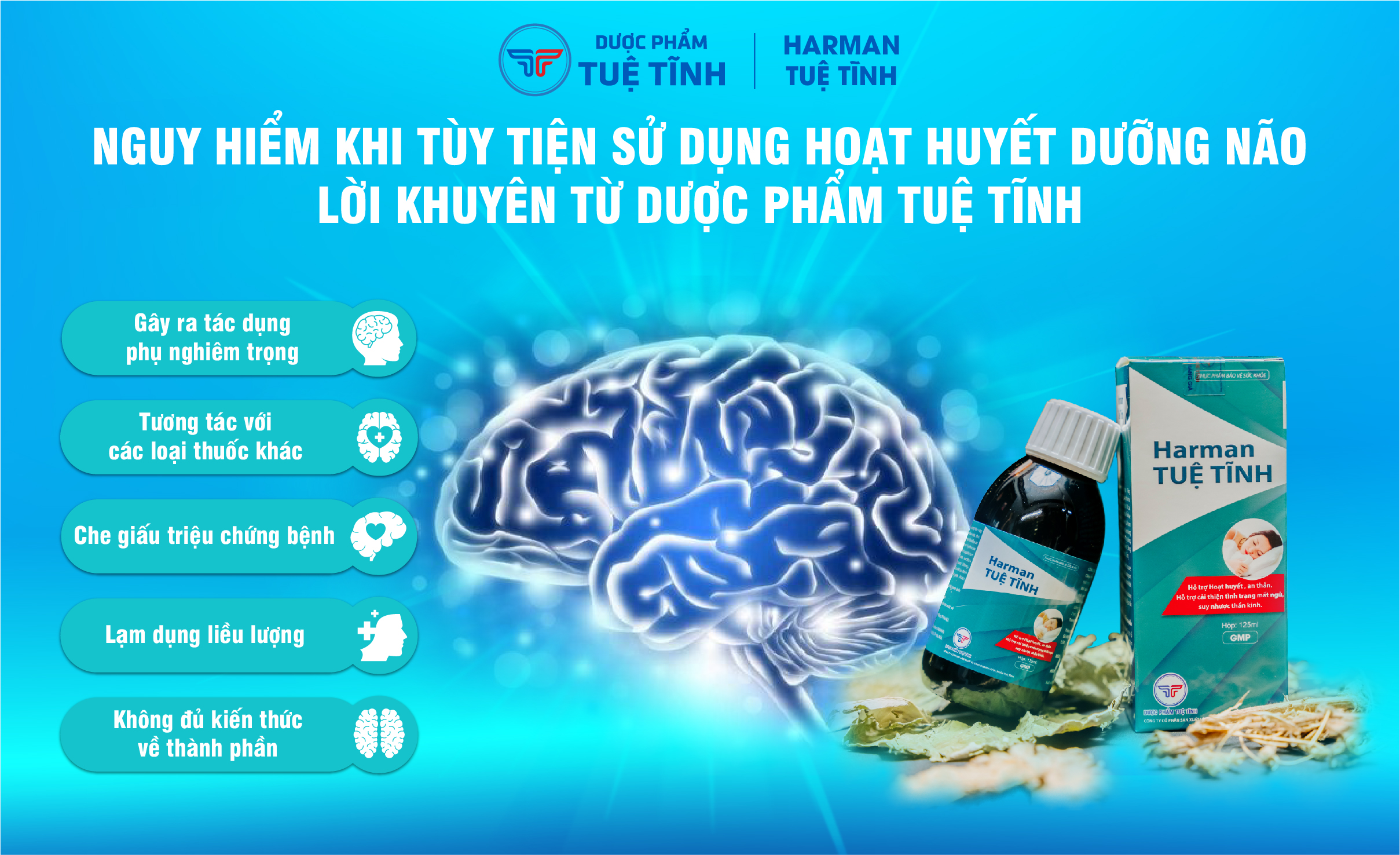 Nguy hiểm khi sử dụng hoạt huyết dưỡng não tùy tiện – Lời khuyên từ Dược phẩm Tuệ Tĩnh